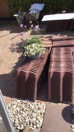 Rode dakpannen gratis afhalen., Doe-het-zelf en Verbouw, Dakpannen en Dakbedekking, Ophalen, Gebruikt, Steen of Klei, 5 tot 10 m²