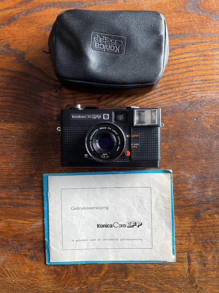 Anolologe fotocamera Konica C35 EFP, Audio, Tv en Foto, Fotocamera's Analoog, Compact, Konica, Verzenden