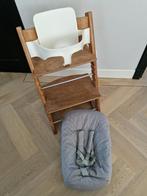 Exclusive stokke tripp trapp + babyset en newborn, Ophalen of Verzenden, Gebruikt, Meegroeistoel, Stoelverkleiner