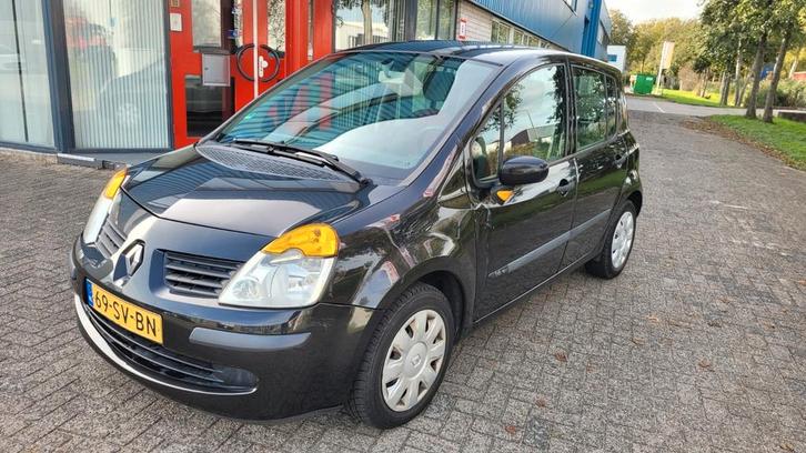 Renault Modus 1.6 16V Automaat 2006 Zwart apk Airco koopje!, Auto's, Renault, Bedrijf, Modus, ABS, Airbags, Airconditioning, Bochtverlichting