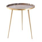 NIEUWE ronde BIJZETTAFEL GOUD met MARMER-LOOK BLAD 47 cm, Pietseweg 13A Oud Gastel, Info@ptmd.nl, Nieuw, Ophalen of Verzenden
