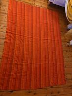 Wollen vintage oranje deken, Huis en Inrichting, Woonaccessoires | Plaids en Woondekens, Ophalen, Gebruikt