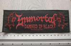 Immortal Damned in black strip patch i128--6.5 x 19 cm, Nieuw, Kleding, Verzenden