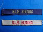 vintage EHCO KLM WERKKLEDING innaai etiketten in 2 kleuren, Gebruikt, Ophalen of Verzenden