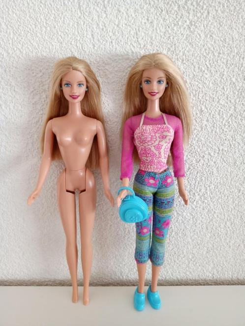 2 x Barbie Flower Power uit het jaar 2000, Verzamelen, Poppen, Gebruikt, Pop, Ophalen of Verzenden