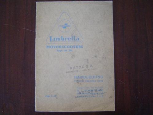 Lambretta 125Ld 1954 scooter handleiding, Motoren, Handleidingen en Instructieboekjes, Overige merken, Ophalen of Verzenden