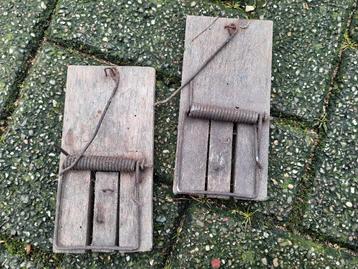 Originele oude muizenklemmen  muizenklem - 2 stuks - beschikbaar voor biedingen