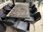 Tuinset - Wicker Tafel & 8 Stoelen, Tuin en Terras, Tuinsets en Loungesets, Gebruikt, Eettafel, Ophalen of Verzenden, 8 zitplaatsen