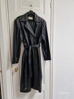 Zwart leren Trenchcoat. Rhythms., Ophalen of Verzenden, Gedragen, Maat 42/44 (L), Zwart