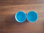 2 lichtblauwe kommen Royal VKB, Ophalen of Verzenden, Zo goed als nieuw, Blauw, Bak of Kom