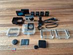 GoPro Hero 3+ Black met extra accu's en backpacks, Ophalen of Verzenden, Gebruikt, GoPro