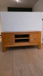 Massief Eiken TV Meubel, Ophalen, Gebruikt, 100 tot 150 cm, Eikenhout