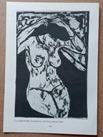 Ernst Ludwig Kirchner Houtsnede boek prent naakt erotiek, Antiek en Kunst, Kunst | Etsen en Gravures, Verzenden