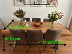 Bruine eettafel recht 200x100cm, Huis en Inrichting, Tafels | Eettafels, Ophalen, 100 tot 150 cm, 200 cm of meer, Teakhout
