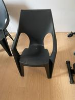 4 Tuinstoelen donkergrijs, niet gebruikt maar staan buiten, Ophalen, Nieuw, Kunststof, Stapelbaar