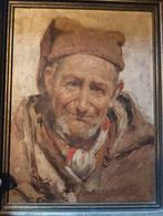 Portret van een oude visserman Haagse school, Antiek en Kunst, Ophalen