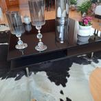 Zwarte Hoogglans Vierkante Salontafel, Ophalen, 50 tot 100 cm, Vierkant, 50 tot 100 cm