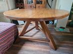 ronde eikenhout eettafel, Huis en Inrichting, Tafels | Eettafels, Ophalen, Gebruikt, Vijf personen of meer, 100 tot 150 cm