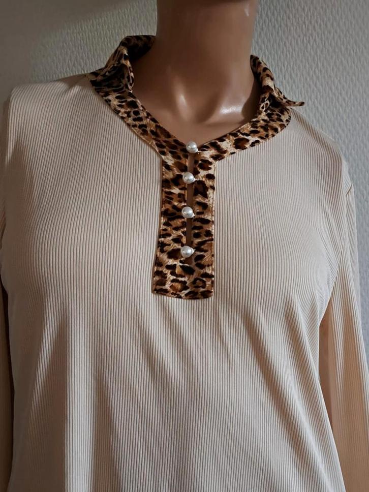 Shein dames Polo Trui - Maat M, Kleding | Dames, Truien en Vesten, Zo goed als nieuw, Maat 38/40 (M), Beige, Ophalen of Verzenden