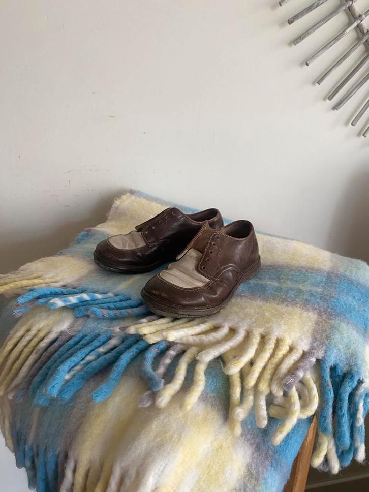 Prachtig blauw geblokt vintage dralon babydeken, Kinderen en Baby's, Dekens, Slaapzakjes en Inbakerproducten, Zo goed als nieuw