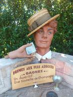 Oud etalage hoofd Lifesize Bon Vivant, Antiek en Kunst, Ophalen of Verzenden