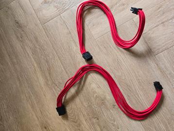 2st. 8pin GPU kabel rood 50cm beschikbaar voor biedingen