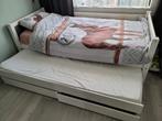 1 persoonsbed met uitschuifbed en opbergruimte, Huis en Inrichting, Slaapkamer | Bedden, 90 cm, Eenpersoons, Wit, Zo goed als nieuw