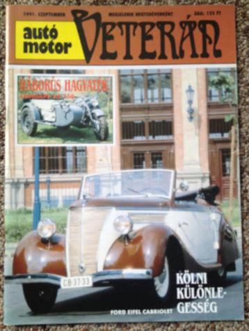 AM Veteran 1991: Ford Eifel Cabrio, Zundapp KS 750, Sunbeam beschikbaar voor biedingen