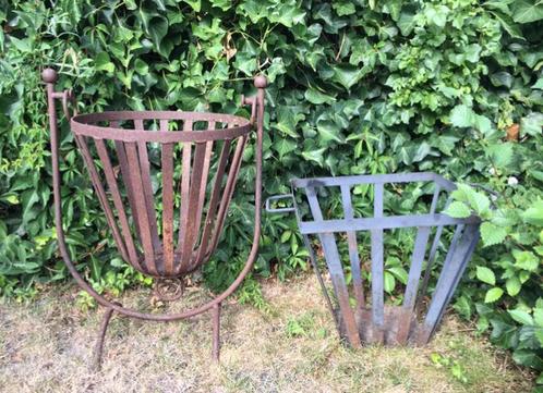 Gietijzeren vuurkorven A 63cm/B metal grepen 34,5cm, Tuin en Terras, Vuurkorven, Gebruikt, Vuurkorf, Ophalen of Verzenden