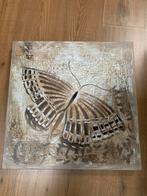 Canvas doek vlinder 50x50cm, Zo goed als nieuw, Ophalen