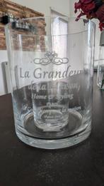 Glazen windlicht met ingebouwde stolp ZGAN, Schaal, Rond, Ophalen of Verzenden, Glas