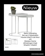 Nieuwe bijzettafeltjes in doos, Huis en Inrichting, Tafels | Bijzettafels, 45 tot 60 cm, Minder dan 55 cm, Rond, Ophalen of Verzenden