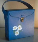 Prachtig vintage Vinyl koffertje voor 7inch singles bloemen, Ophalen of Verzenden, Gebruikt, Overige formaten