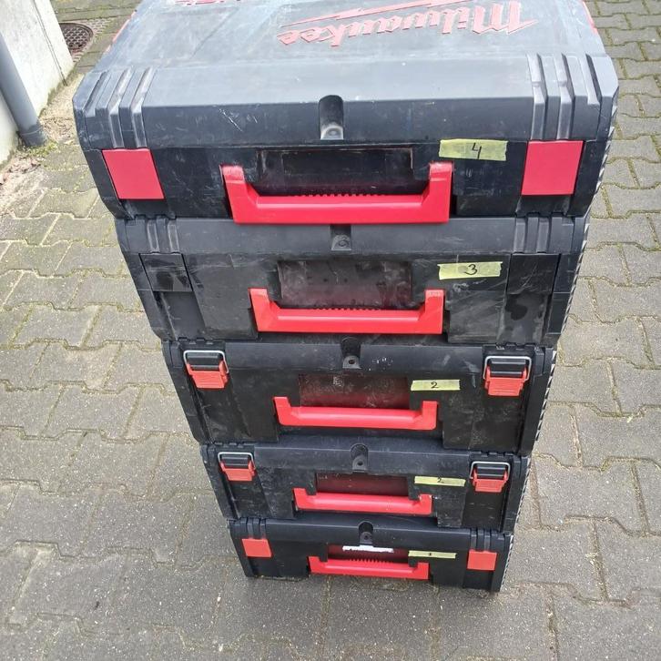 Milwaukee gereedschapskoffers boxen systainer sistainer box, Auto diversen, Autogereedschap, Gebruikt, Ophalen of Verzenden