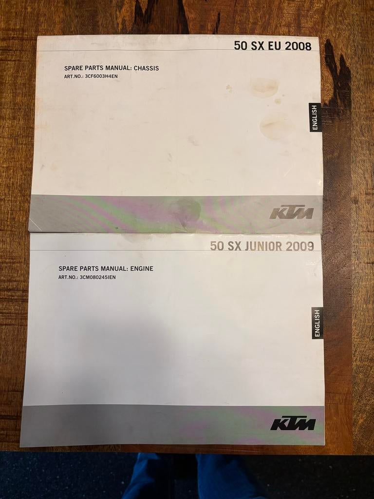 KTM SX 50 Handleidingen Chassis & Motor Origineel, Ophalen of Verzenden