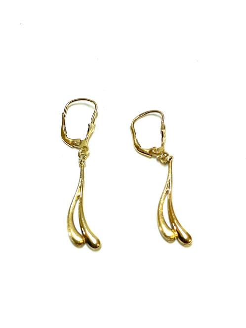 14k gouden oorbellen, Sieraden, Tassen en Uiterlijk, Oorbellen, Zo goed als nieuw, Hangers, Goud, Goud, Ophalen of Verzenden