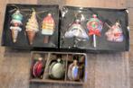 Gekleurde glazen kerstballen ijsjes, lolly, etc in 3 doosjes, Diversen, Ophalen of Verzenden, Zo goed als nieuw