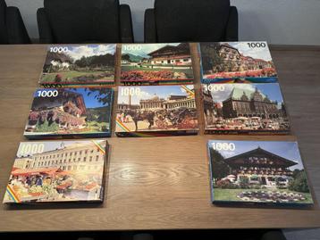 8 legpuzzels van 1000 stukjes - gebouwen in mooie omgevingen beschikbaar voor biedingen