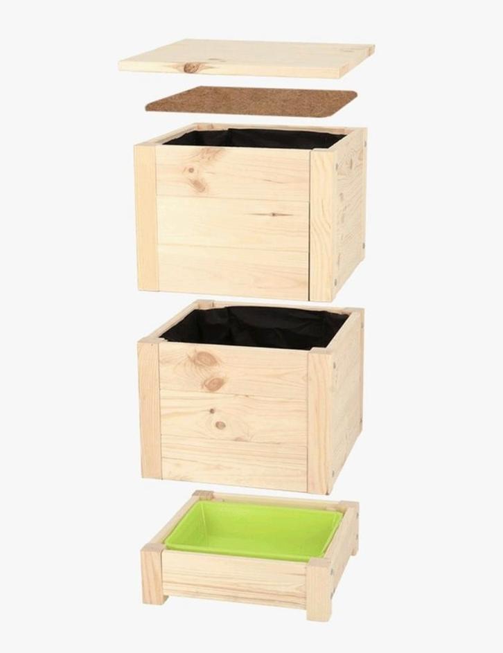 Wormencomposter van hout – Nieuw in doos, Tuin en Terras, Bloembakken en Plantenbakken, Zo goed als nieuw, Hout, Tuin, Ophalen