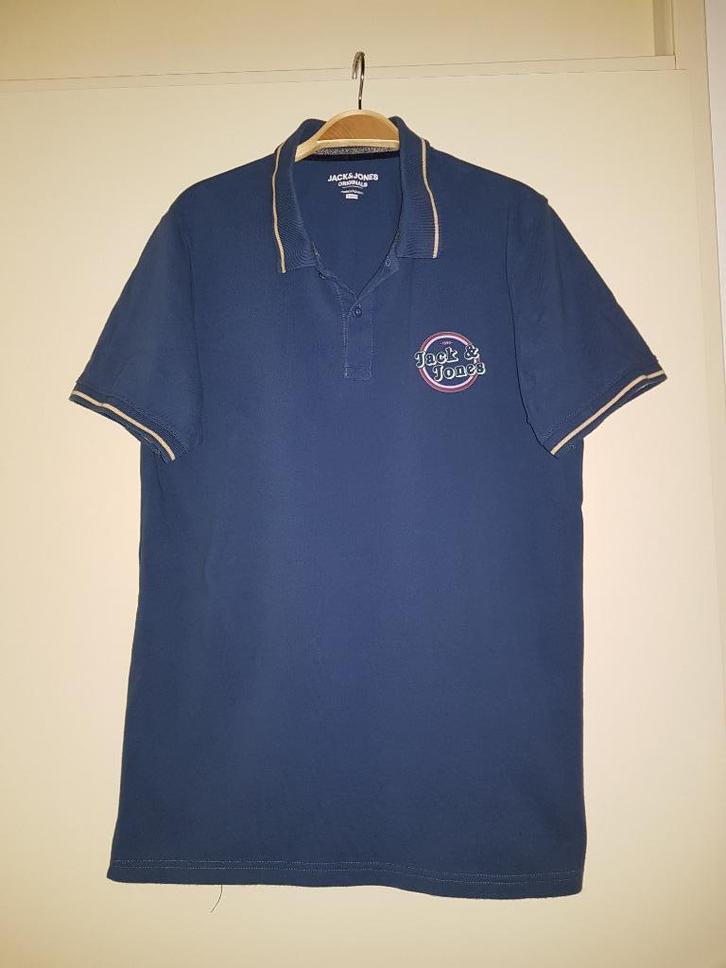 Poloshirt voor heren -- maat M (slim fit) -- Jack & Jones, Kleding | Heren, Polo's, Zo goed als nieuw, Maat 48/50 (M), Blauw, Ophalen of Verzenden