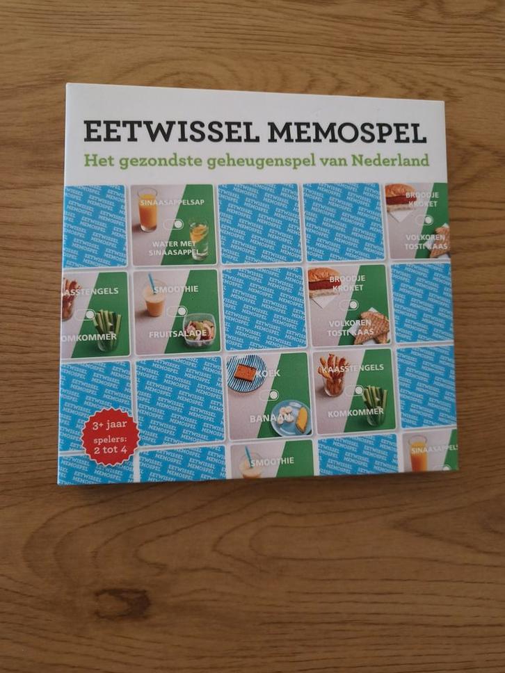 Eetwissel Memospel - Gezond geheugenspel voor kinderen, Hobby en Vrije tijd, Gezelschapsspellen | Bordspellen, Zo goed als nieuw
