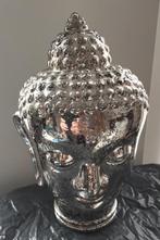 zilverkleurige boeddha hoofd, Antiek en Kunst, Verzenden