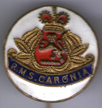 R,M.S. Caronia email op koper speldje ( U_305 ) beschikbaar voor biedingen
