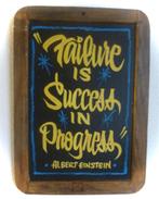 Handgeschilderd tekstbord / schilderij / mancave / Einstein, Huis en Inrichting, Ophalen of Verzenden, Nieuw