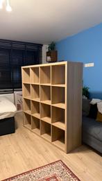 Kallax kast 16 vakken, Huis en Inrichting, Kasten | Boekenkasten, Ophalen, Zo goed als nieuw, 25 tot 50 cm, Eikenhout