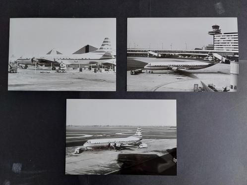 3 foto's van een KLM Lockheed Electra (F987), Verzamelen, Luchtvaart en Vliegtuigspotten, Gebruikt, Kaart, Foto of Prent, Ophalen of Verzenden
