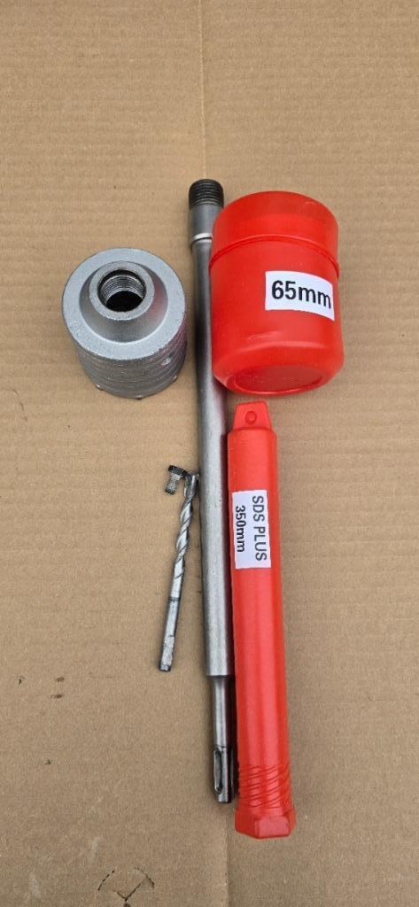 Dozenboor 65mm + SDS-Plus, Doe-het-zelf en Verbouw, Gereedschap | Boormachines, Zo goed als nieuw, Boor- en/of Breekhamer, Klopboormechanisme