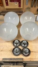 4x Bolarmaturen/lichtbollen 25cm, Ophalen, Zo goed als nieuw, E27 (groot), Led-lamp