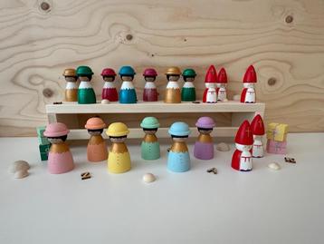 Peg dolls - Sint en Piet beschikbaar voor biedingen