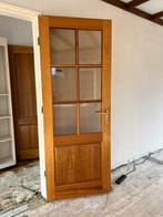 3 hard houten binnendeuren, Glas, 80 tot 100 cm, Gebruikt, Ophalen